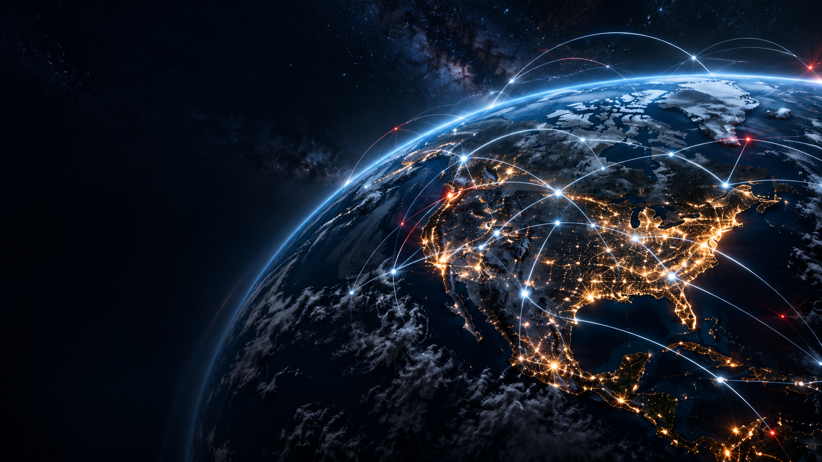 Connected Earth with secure data paths spanning operational regions
