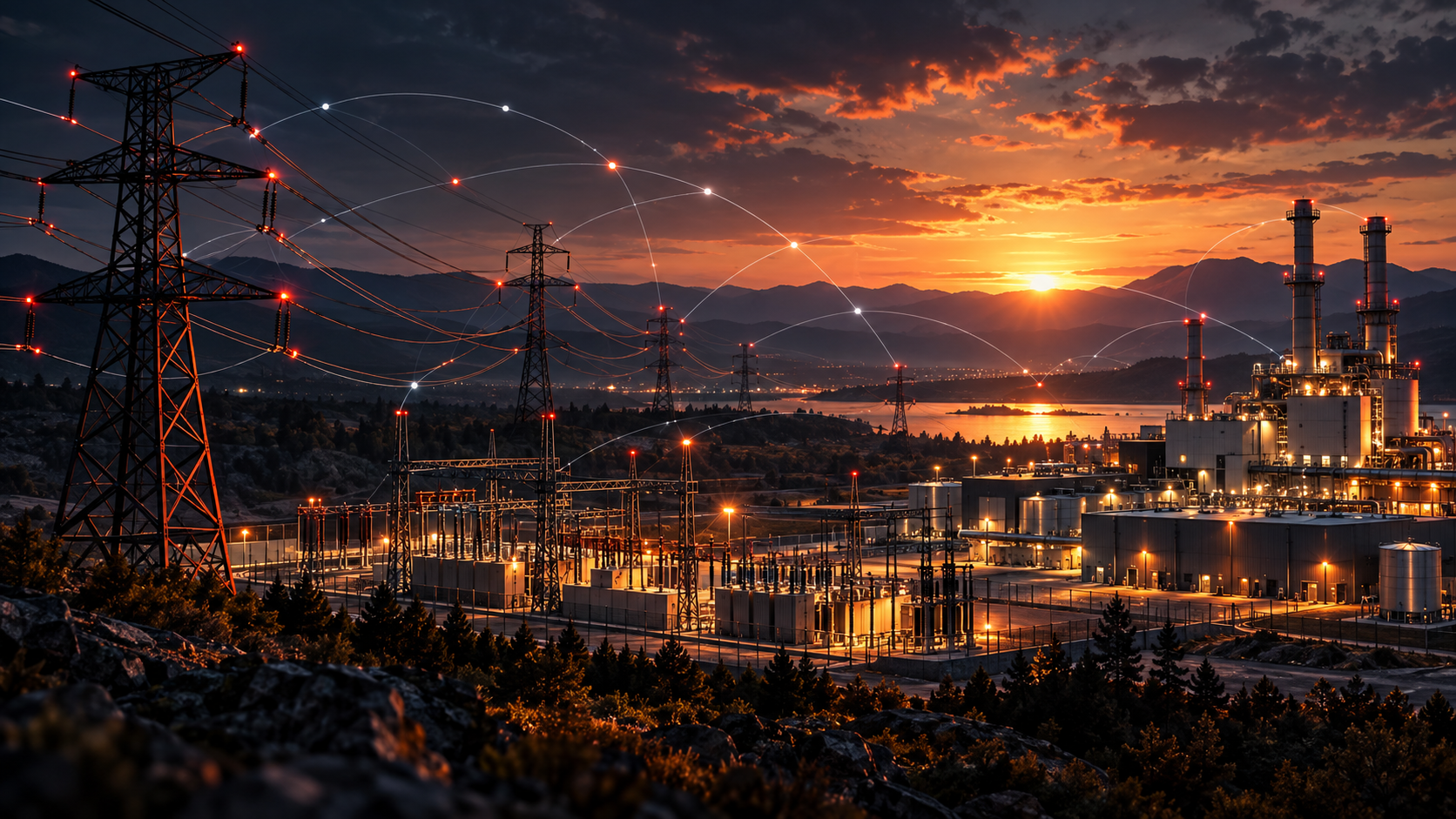 Utility infrastructure with field monitoring across a real operating environment